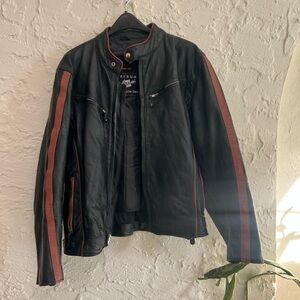 Black Leather moto Jacket